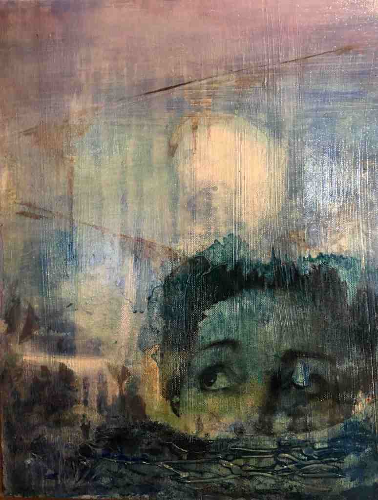 Seabed 2018-19
Mixed media on canvas.
45.5 x 35.5 x 3.7 cm